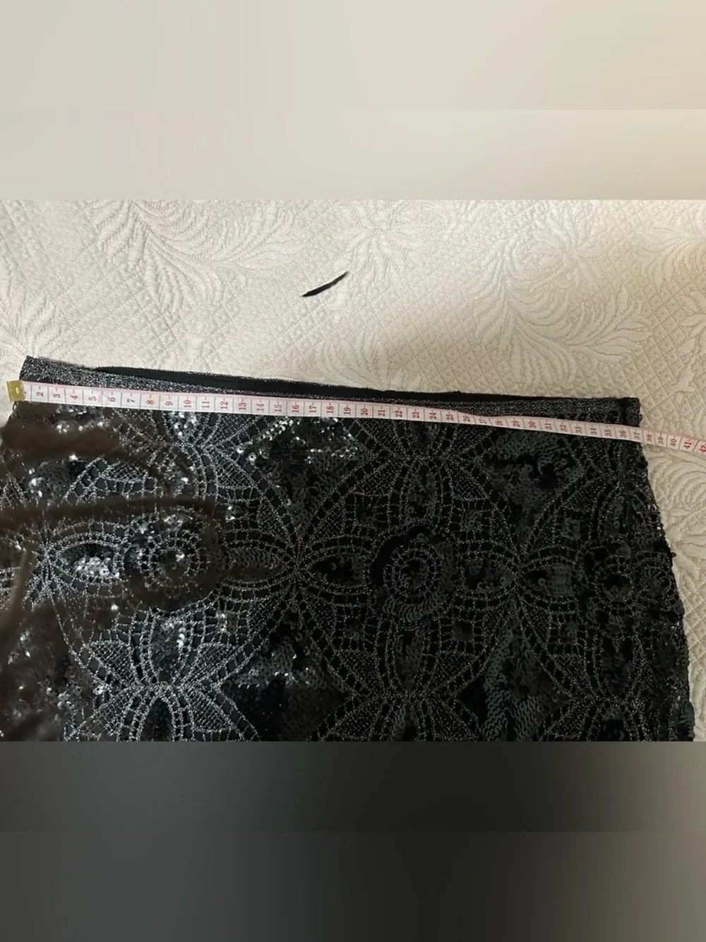 Express Black Beaded 2 piece set, night out, y2k brand new ✨ sequins grey shine - Picture 5 of 6